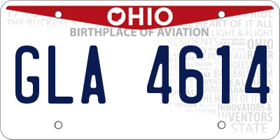 OH license plate GLA4614