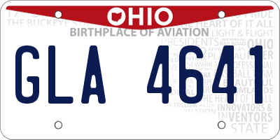 OH license plate GLA4641