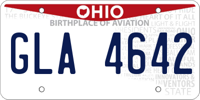 OH license plate GLA4642