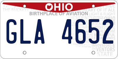 OH license plate GLA4652