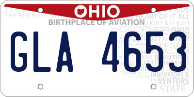 OH license plate GLA4653