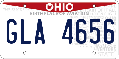 OH license plate GLA4656