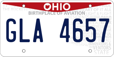 OH license plate GLA4657