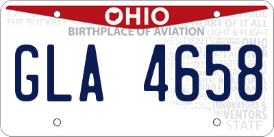 OH license plate GLA4658