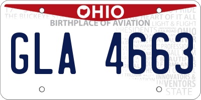 OH license plate GLA4663