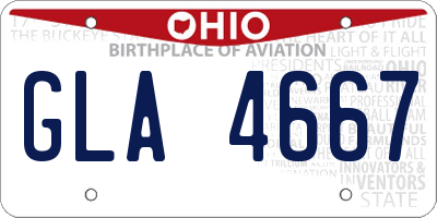 OH license plate GLA4667