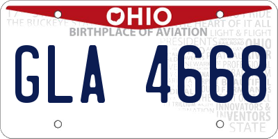 OH license plate GLA4668