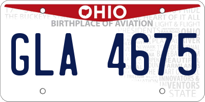 OH license plate GLA4675
