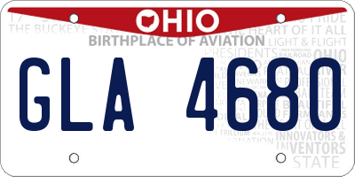 OH license plate GLA4680
