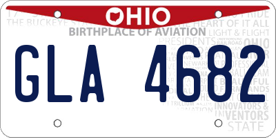 OH license plate GLA4682