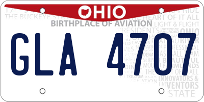 OH license plate GLA4707