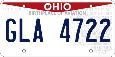 OH license plate GLA4722