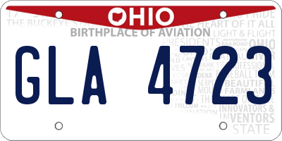 OH license plate GLA4723