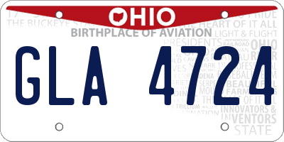 OH license plate GLA4724