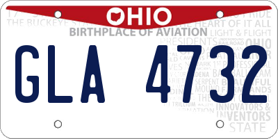 OH license plate GLA4732