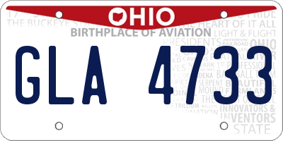 OH license plate GLA4733