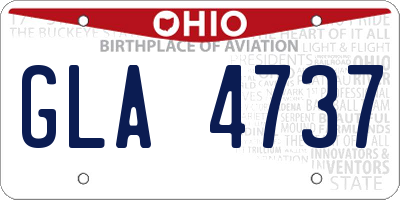 OH license plate GLA4737