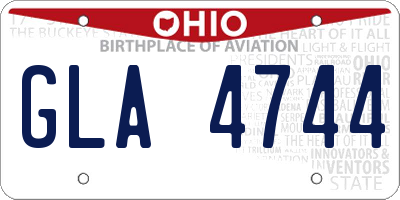 OH license plate GLA4744