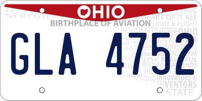 OH license plate GLA4752