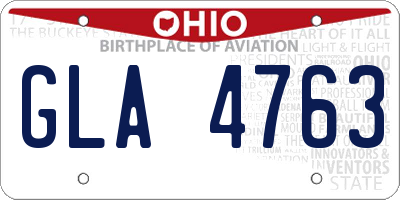 OH license plate GLA4763