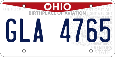 OH license plate GLA4765