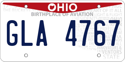 OH license plate GLA4767