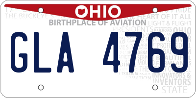 OH license plate GLA4769