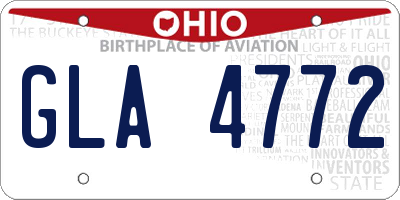 OH license plate GLA4772