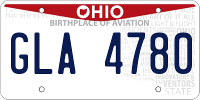 OH license plate GLA4780
