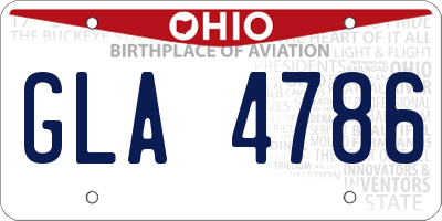 OH license plate GLA4786