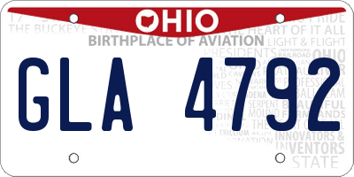 OH license plate GLA4792