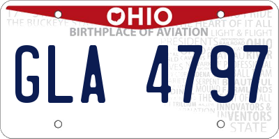 OH license plate GLA4797