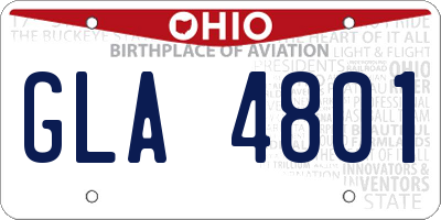 OH license plate GLA4801