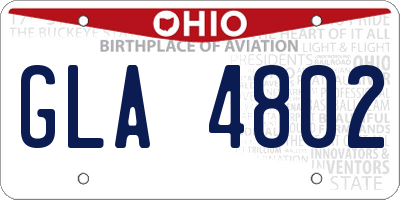 OH license plate GLA4802
