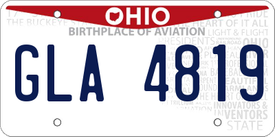 OH license plate GLA4819