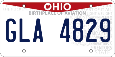OH license plate GLA4829