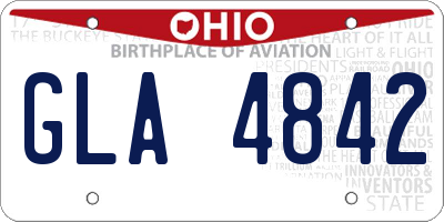 OH license plate GLA4842
