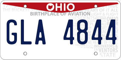 OH license plate GLA4844