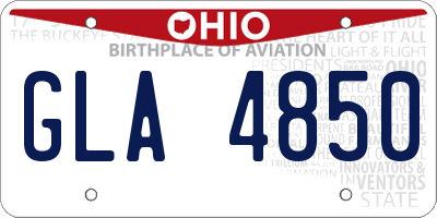 OH license plate GLA4850