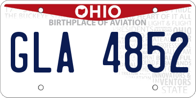 OH license plate GLA4852