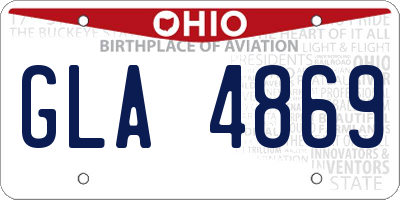 OH license plate GLA4869