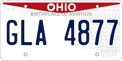 OH license plate GLA4877