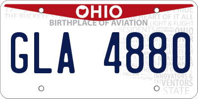 OH license plate GLA4880