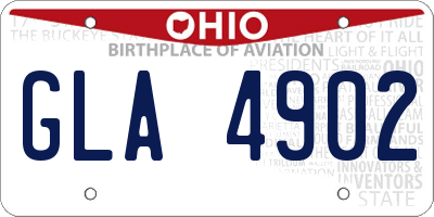 OH license plate GLA4902