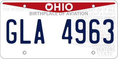 OH license plate GLA4963