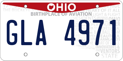 OH license plate GLA4971