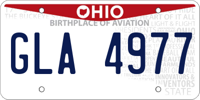 OH license plate GLA4977