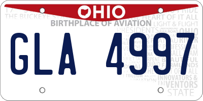 OH license plate GLA4997