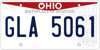 OH license plate GLA5061