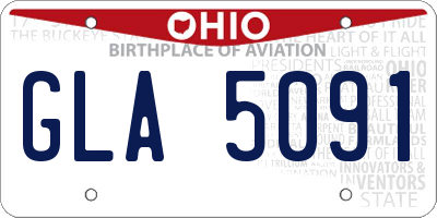 OH license plate GLA5091